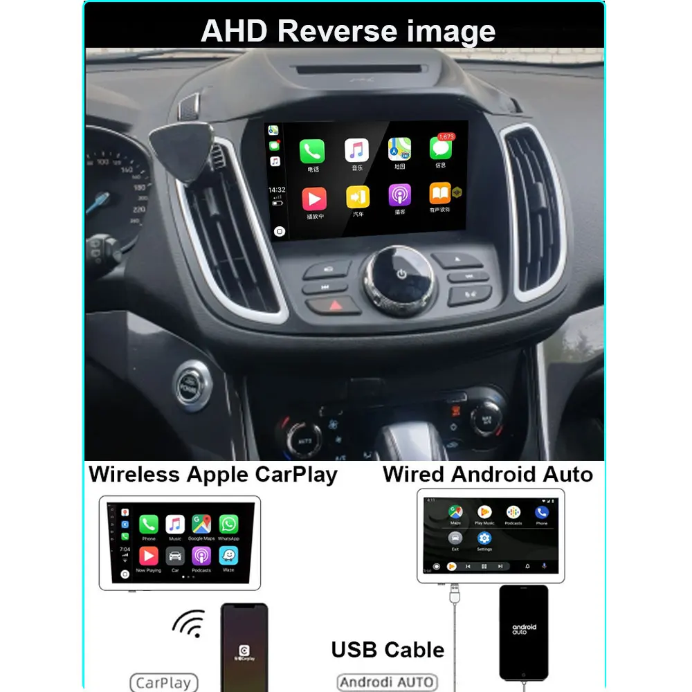 Мультимедийный видеоплеер Android 11 0 для Ford Kuga 2 Escape 3 2012-2019 автомагнитола с