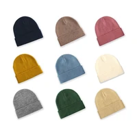 classic men women warm winter hats solid acrylic knit cuff beanie cap daily beanie hat