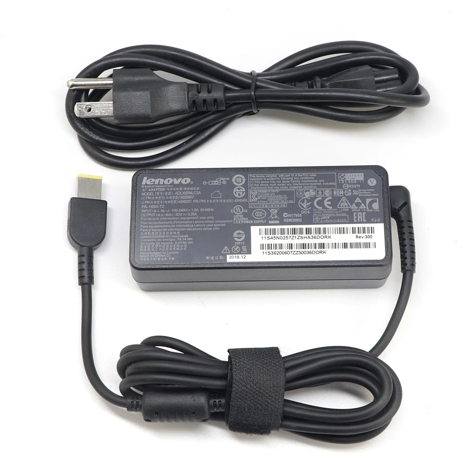 Оригинальный блок питания для ноутбука Lenovo ThinkPad X250 X260 T450 T450s E450 E550 L450 E555 65 Вт 20 в 3 25