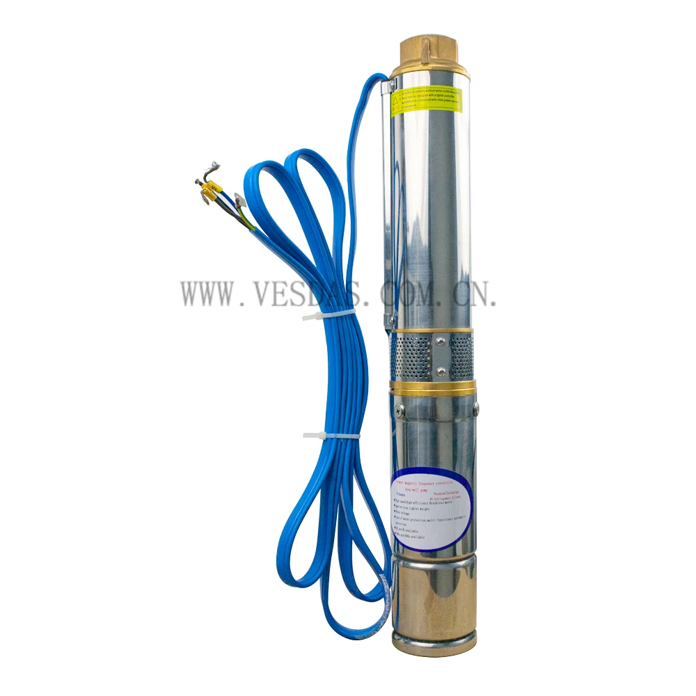 DC 48 в 750 Вт Солнечный водяной насос для глубокого колодца бесщеточный 5 т/ч потока