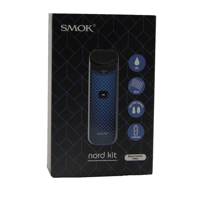 Оригинальный стартовый набор Smok Nord Pod батарея 1100 мА/ч 3 мл форсунка картриджа и