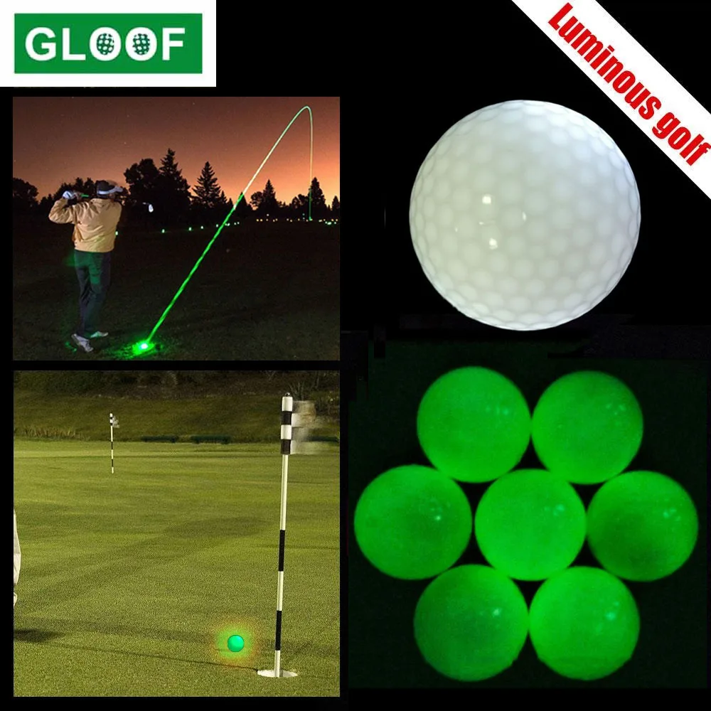 1 шт. мячи для гольфа ночного спорта светящиеся в темноте яркие цветные мячи|Мячи