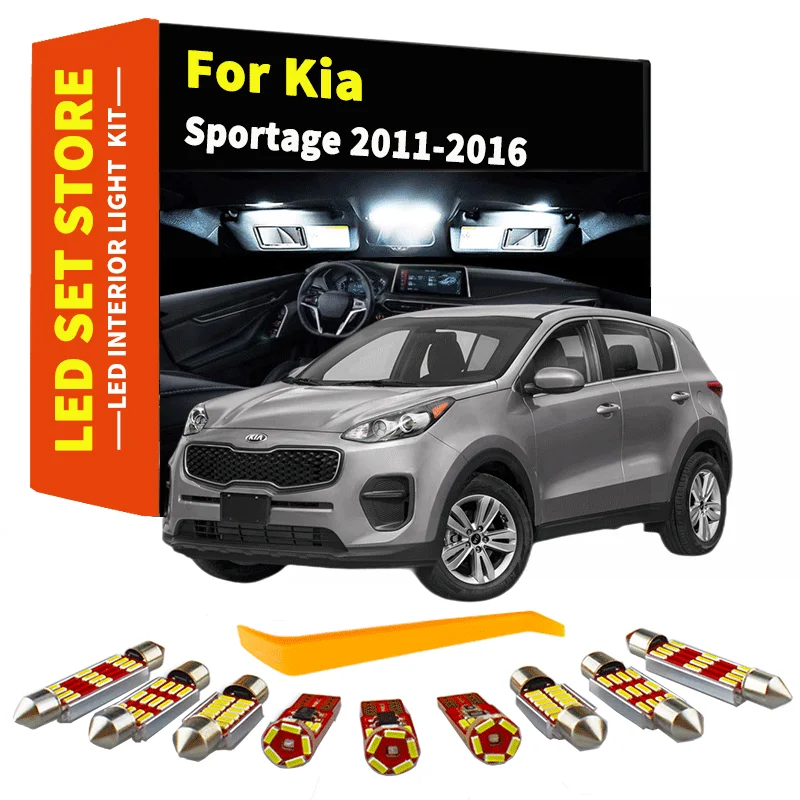 

Светодиодные лампы для салона Kia Sportage 2011, 2012, 2013, 2014, 2016, 9 шт.