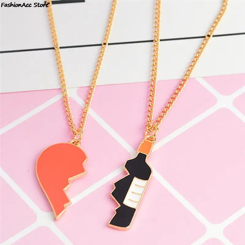 2 шт. креативные ювелирные изделия подарок на Рождество день рождения полусердце