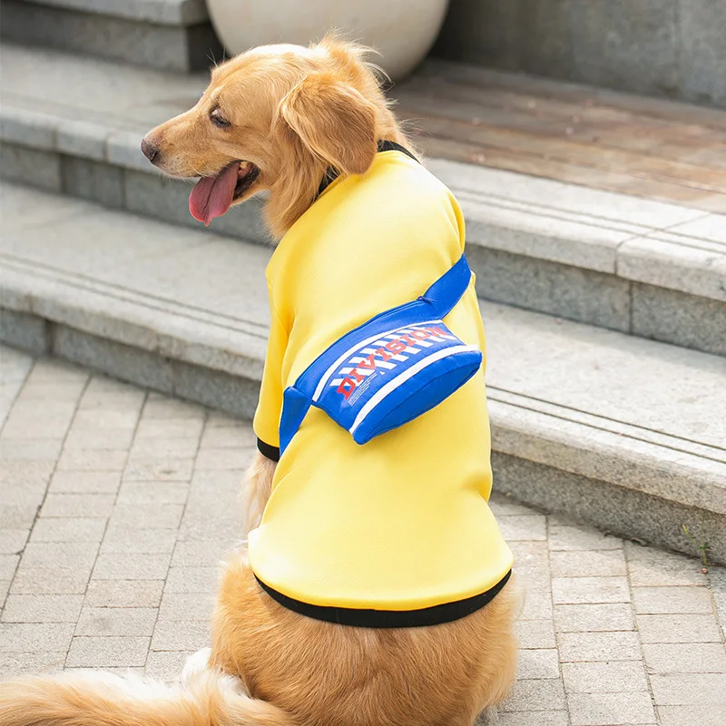 

Newest Autumn and Winter Large Dogs Clothes Cool Backpack Medium Large Dog Golden Retriever Sweater Samo Pet Two-Legged Clothes