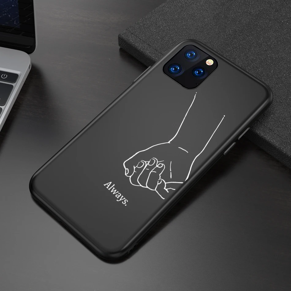 Lovebay Пары Любовь Сердце Простой чехол для телефона для iPhone 11 Pro Max X XS XR Xs Max 6 6s 7 8 Plus Мягкий ТПУ силиконовый чехол - Цвет: AC9854