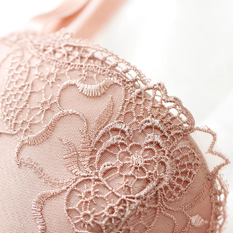 Женский комплект нижнего белья Lilymoda кружевной бюстгальтер с вышивкой прозрачные