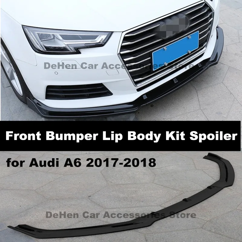 Для Audi A6 2017-2018 углеродное волокно внешний вид/Черный Автомобильный передний