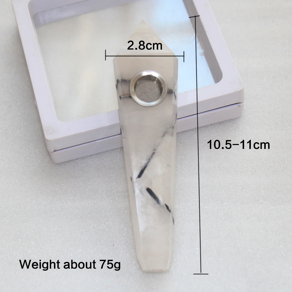 Runyangshi 1 шт. натуральные черные волосы кварцевый струйный камень кристальная