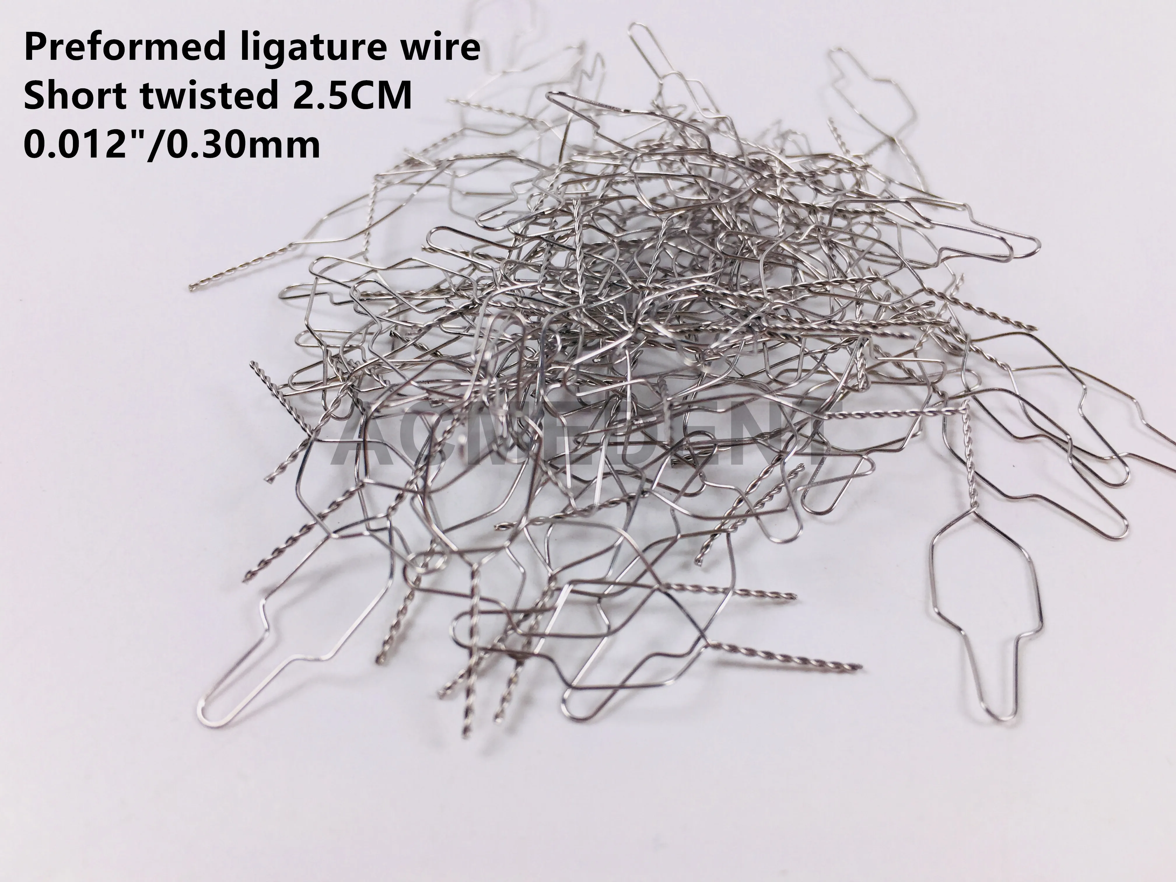 

100~1000Pis Dental Preformed Ligature Wires Ties Bracket Short Twist End Wire Kobayashi Orthodontic Speedy Application 0.012"