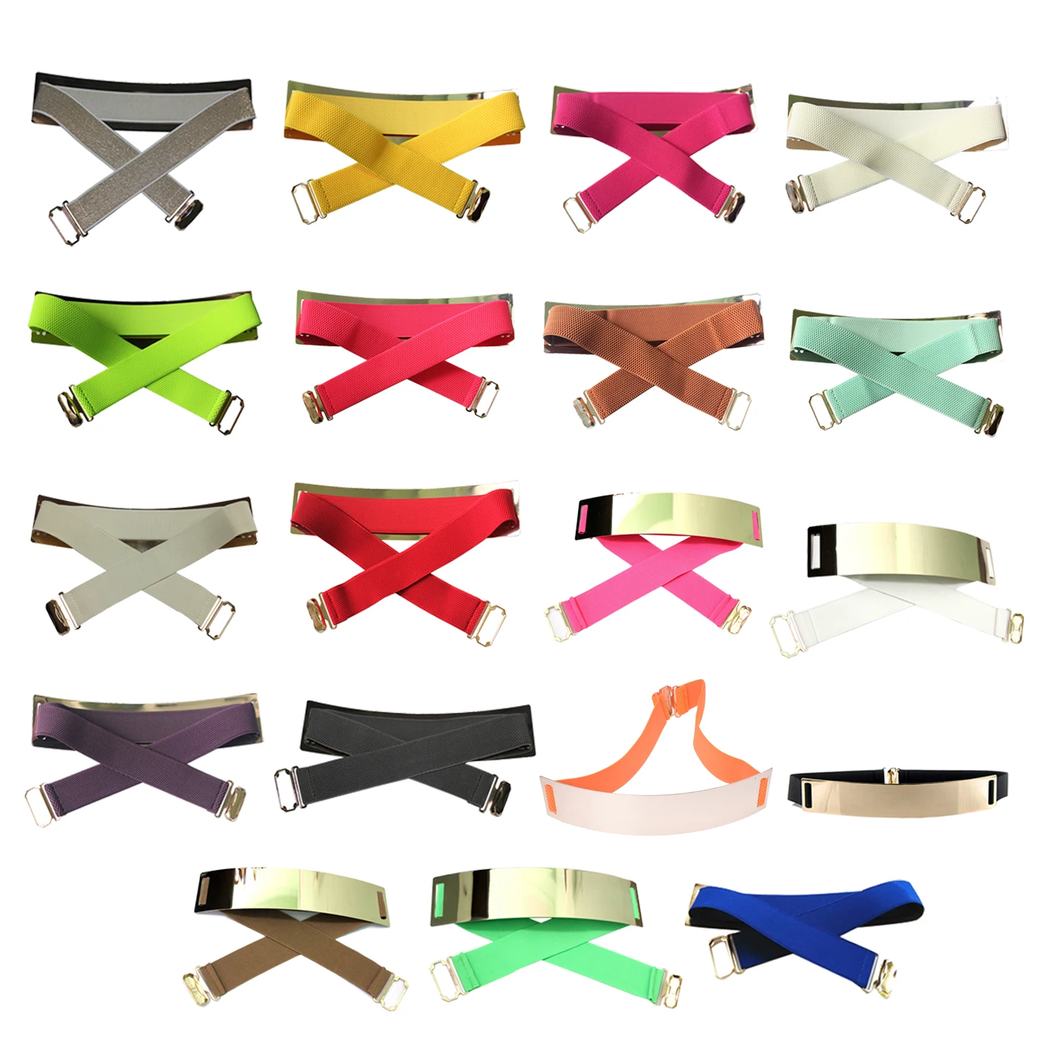 

Chic Metal Buckle Elastic Waist Belt For Women