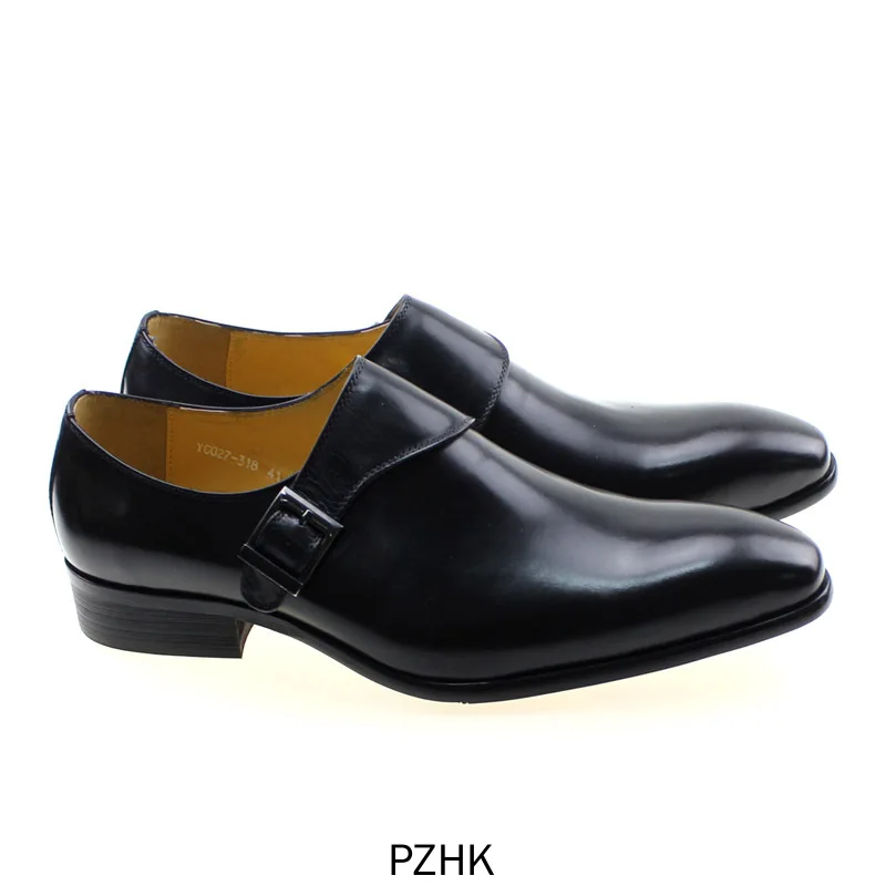 Sapatos Masculino Zapatos De Vestir Disenador Marca Cuero Genuino Con Hebilla Para Hombre Correa Monje Marron Negro Oficina | Обувь