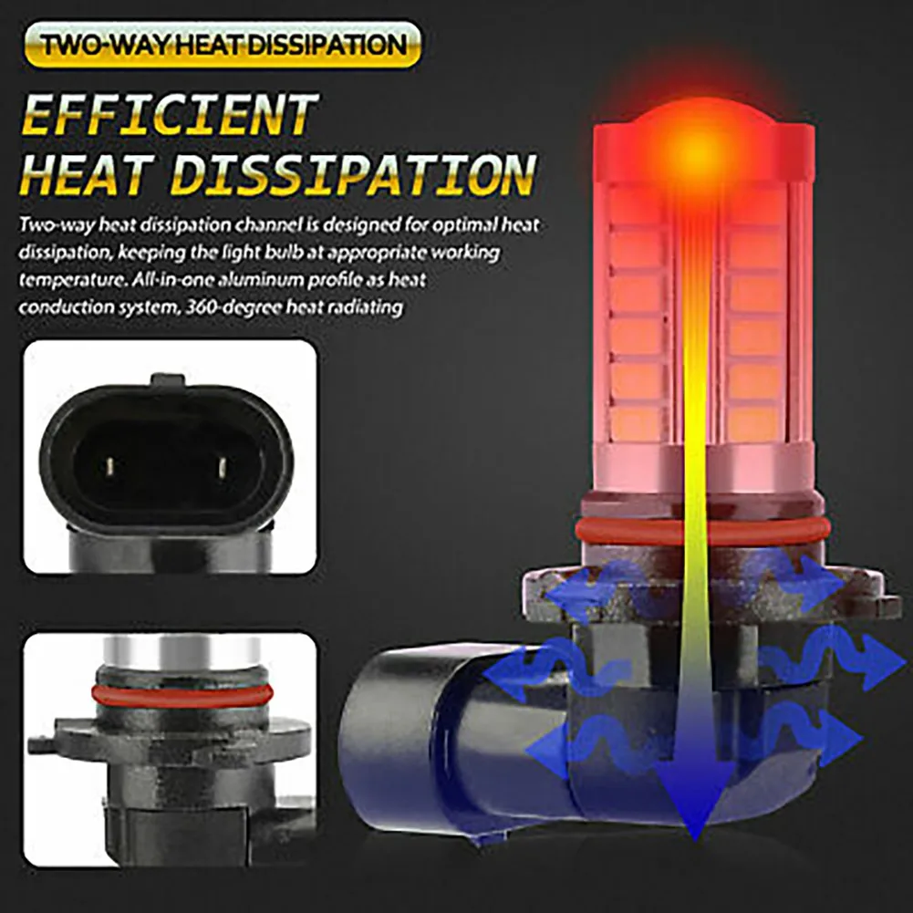 

Bulbs 9005 9006 Headlight Combo DC 12V High Low Beam 1200LM 33 SMD 5630 LED