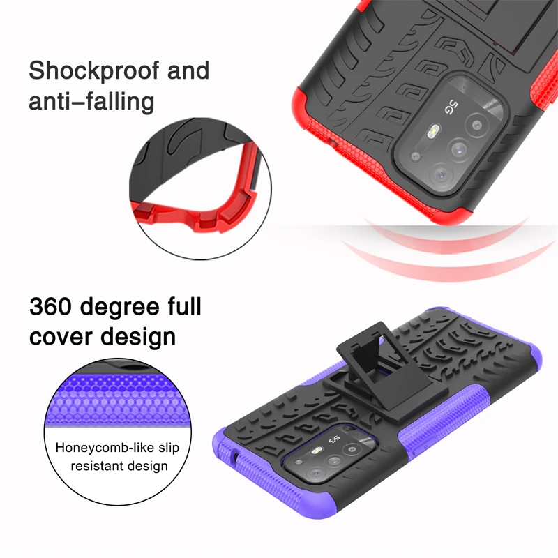 for oppo a94 5g case armor rubber silicone kickstand protective hard phone case for oppo a94 5g cover for oppo a94 5g a94 4g free global shipping