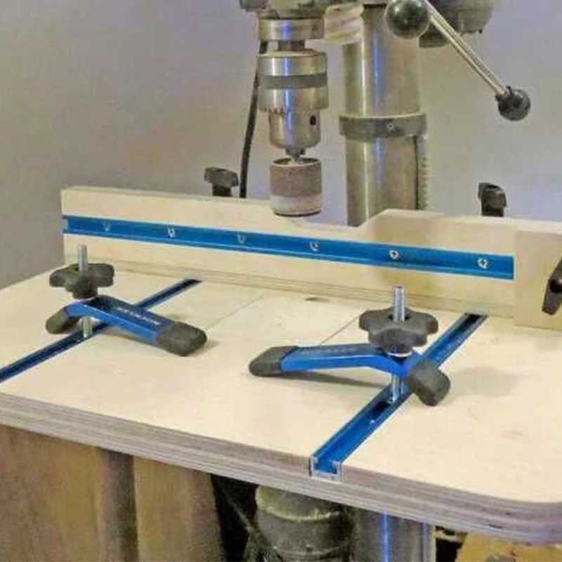 

T Screw Fixture Slot Aluminium Woodworking T-slot Miter Track Jig Miter Track Stop for Router Table Bandsaws DIY Tools 300-800MM
