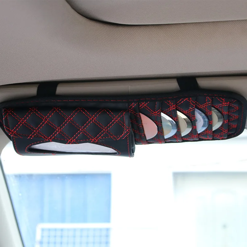Автомобильный Стайлинг Солнцезащитный козырек сумка Авто CD держатель коробка