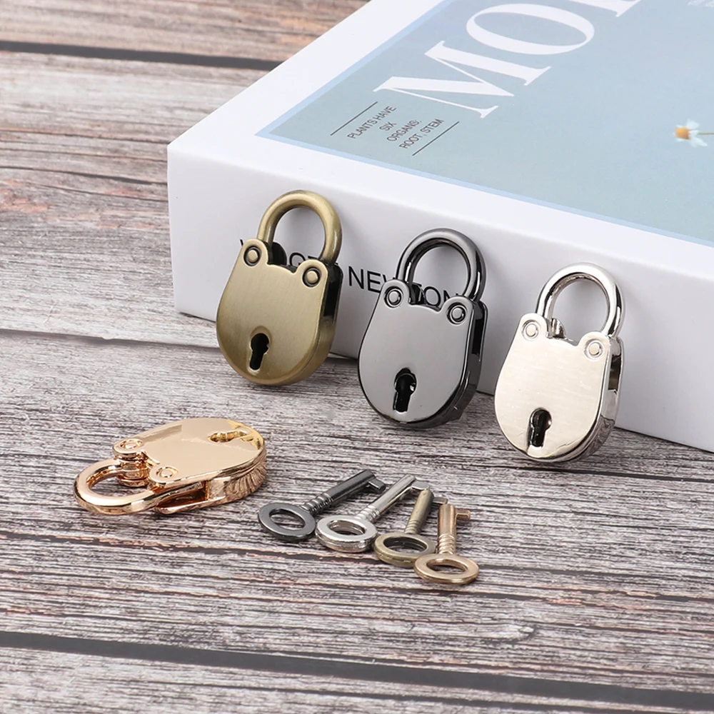 1 шт. металлический винтажный мини замок небольшой открытый чемодан ключ чехол с