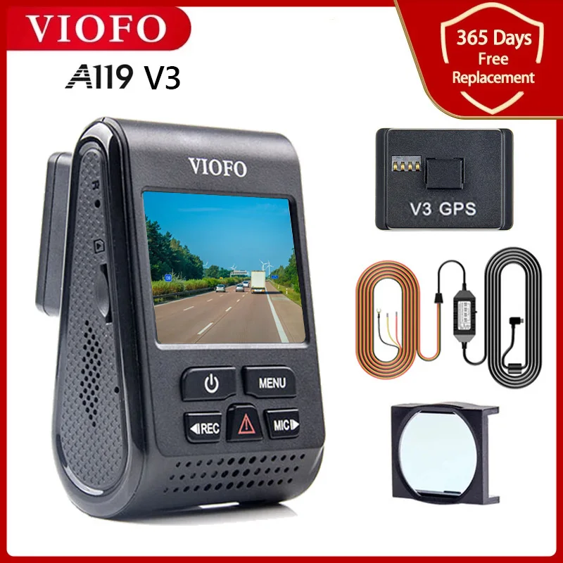 Автомобильный видеорегистратор Оригинал VIOFO A119 V2 Quad HD Суперконденсатор 2K 2560*1440P