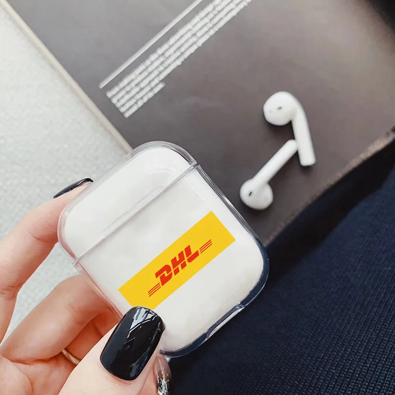 Модный милый прозрачный DHL штрих-код для Airpods чехол милый Bluetooth защитный чехол для наушников для Air pods 2/3 Pro Жесткий Чехол