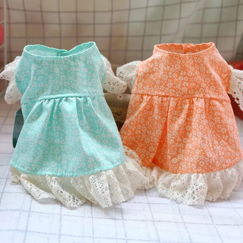 

Pets Clothes Lovely Floral Dog Dress Princess Skirt Summer Cotton Dog Clothes for Small Medium Dogs Cat Puppy Clothes Chihuahua