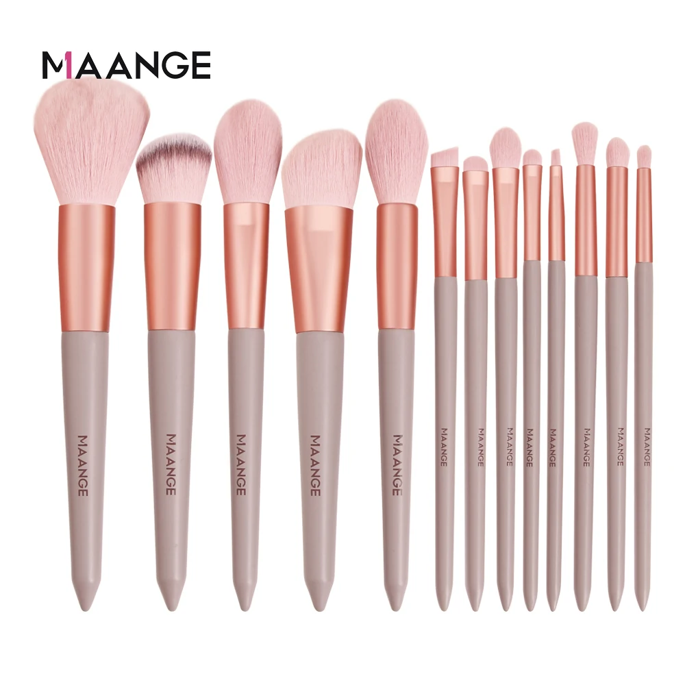 MAANGE 13 шт. набор кистей для макияжа с сумкой косметическая пудра Румяна Тени век