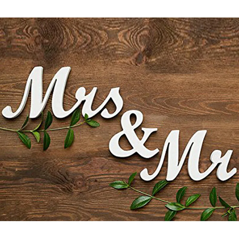 

1 Set Mr & Mrs WEDDING LETTERS White/Black Mr AND Mrs Letters Sign Gift Wedding Decoration mr mrs wedding