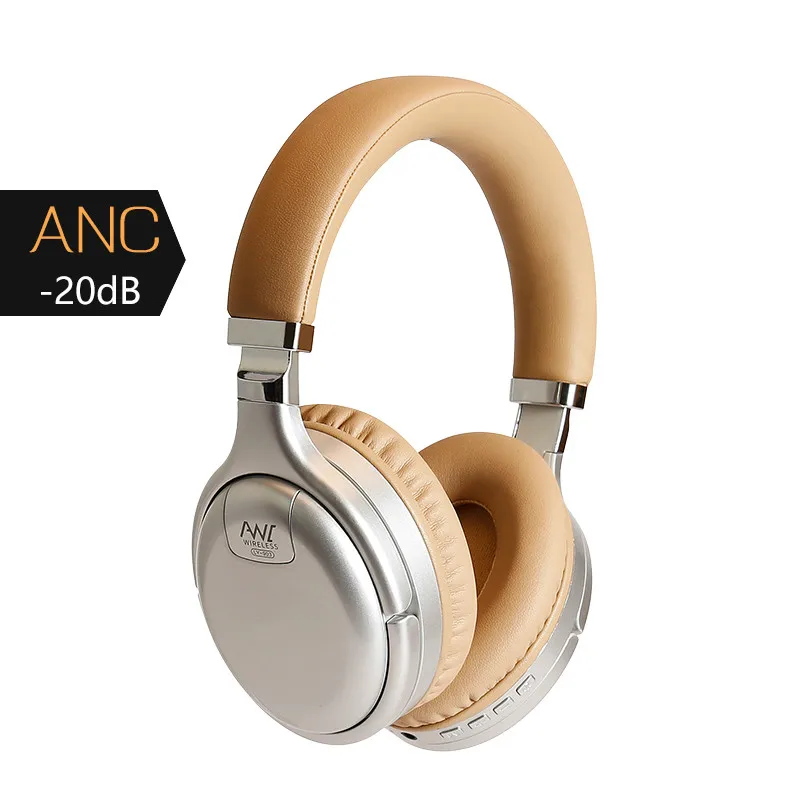 

ANC bluetooth Headset Active Noise Cancelling Wireless & Wired Headphone With Microphone Earphone Deep Bass Hifi Sound Earpiece