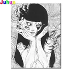Алмазов картина аниме чтомые месть Джунджи Ito фотографии домашний декор рукоделие, Алмазная мозаика детские штаны с вышивкой и рисунком для девочек Прямая доставка