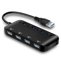 4 in 1 usb hub docking station adapter usb 3 0 with individual power switches and led for macbook pro pc laptops pc accessories
