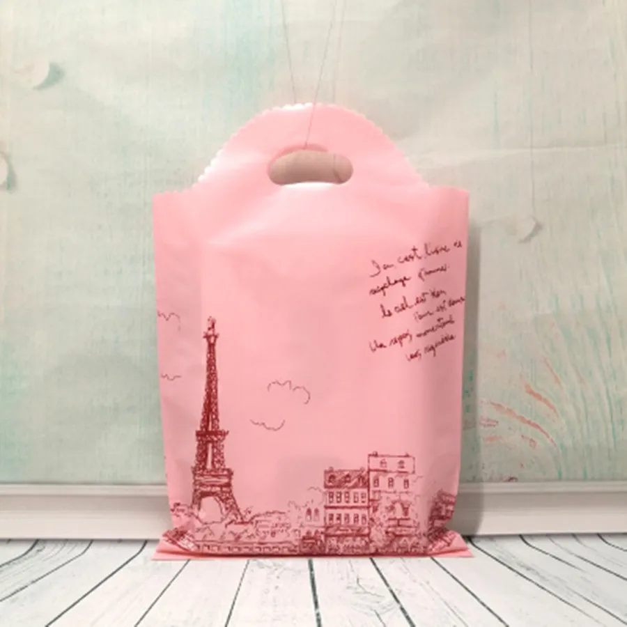 100pcs Extra thick plastic gift bags boutique men's and women's children's clothing stores carry free shipping | Дом и сад