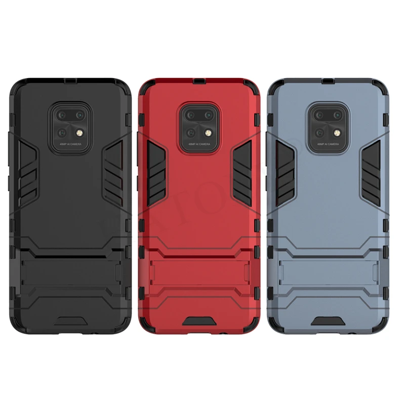 for xiaomi redmi 10x pro case redmi note 9 10 lite robot holder stand shockproof bumper armor phone back cover case redmi 10x 5g free global shipping