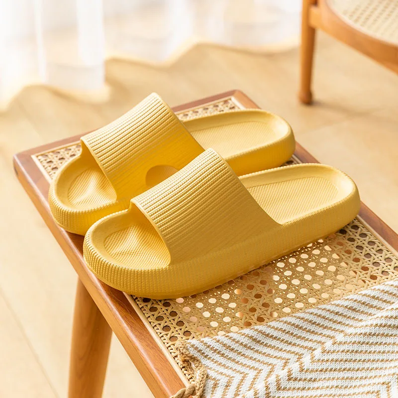 

Women Summer Fashion Slippers Slide Sandals Beach High Heels Shower Thick Soft Sole Men Boys Girl Bathroom Anti-slip Shoes