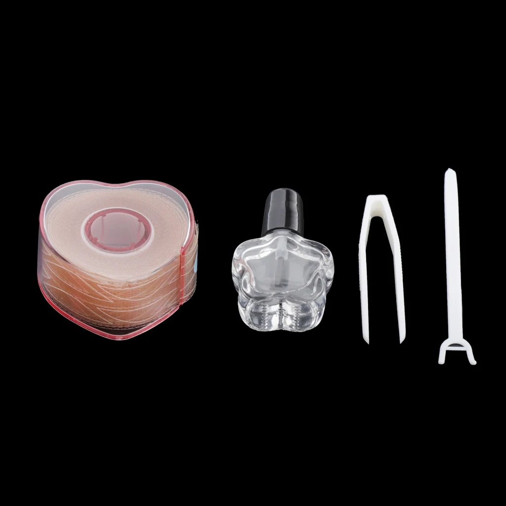 

1 Roll Invisible Lace Double Eyelid Sticker Eye Tape with Glue Tweezers