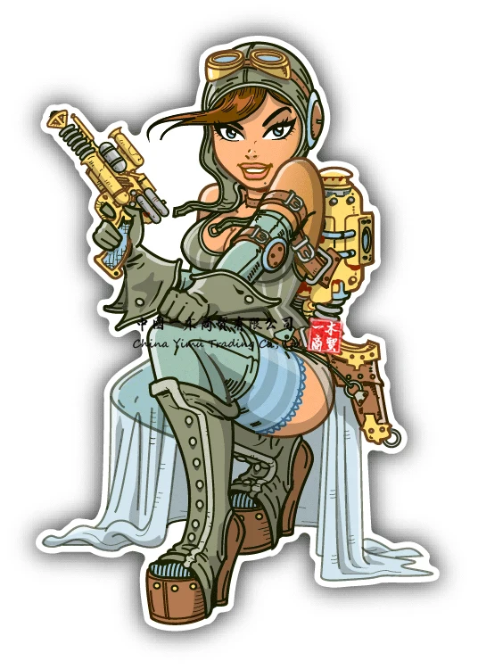 Стимпанк Ray Gun Сексуальная наклейка на бампер автомобиля Наклейка Snapchat винил pechincha call of duty cyberpunk playboy коготь Лейн Hentai Waifu