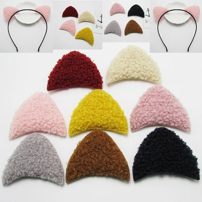 20 шт./лот Kawaii Плюшевые плюшевые мягкие нашивки с кроличьими ушками аппликации для