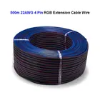 4 контакта 22AWG 20AWG 18AWG провод из луженой меди 500 м электрический провод SM JST Коннектор Удлинительный кабель для RGB светодиодной ленты светильник вой модуль