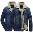 Мужская зимняя модная ковбойская куртка, модная теплая джинсовая куртка с меховой подкладкой, толстая верхняя куртка, мужские джинсовые куртки, верхняя одежда, мужские плюс 5XL, 2021