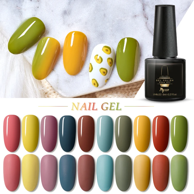 Mtssii Color Gel Matte Nail Polish Set Effect Need Top Coat Soak Off Manicure Varnish Art Lacquer | Красота и здоровье