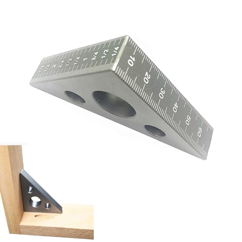 45 градусов Алюминиевый сплав столярная мастерская алюминиевый дюймовый угловая