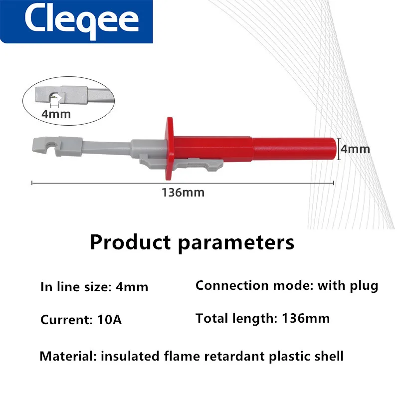 

NEW Cleqee P5006 2Pcs Insulation Piercing Test Clip Set Alligator Probes For Car Circuit Detection