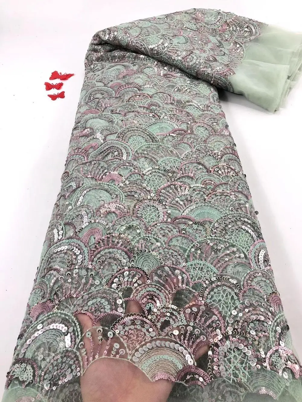 

Элегантный материал для вечернего платья, сетчатая ткань, французский тюль, сетчатая кружевная ткань с блестками, PAN509(5 ярдов/лот)