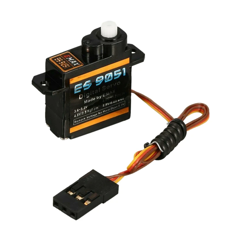 EMAX цифровой пластиковый сервопривод ES9051 4 8 V 0 8Kg для RC Самолет с неподвижным