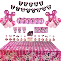 87pcs disney minnie mouse birthday party decorations supplies paper paper cups plates napkins for girls favor baby shower decor