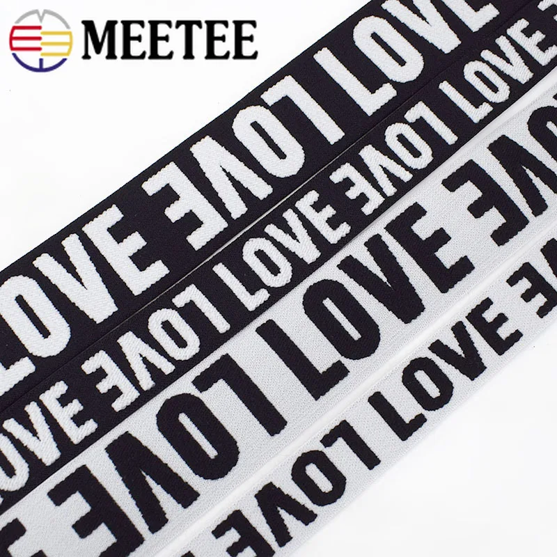 Meetee 10 метров 25/40 мм имитация нейлона Жаккардовые Эластичные Ленты двусторонние