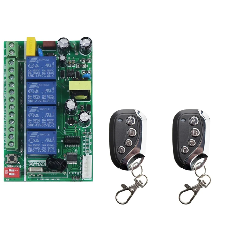 Умный бытовой телефон 4 канала 10 А реле беспроводной пульт дистанционного