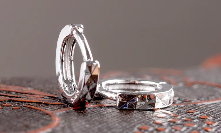 Новые простые серьги из стерлингового серебра 925 пробы сверкающие