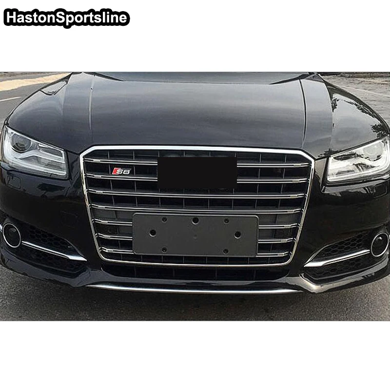 Для Audi A8 хромированная рамка Передняя вытяжка Центральная решетка гриль для S8 2015