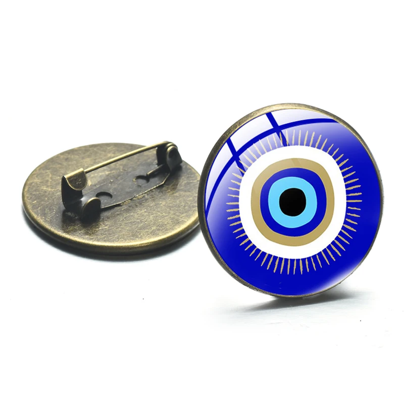 Заколки от сглаза искусство фото стекло кабошон турецкий голубой глаз