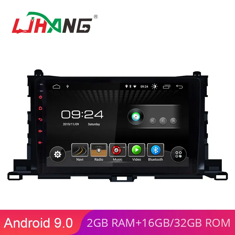 LJHANG 10 1 дюймов Android 9 0 Автомобильный DVD плеер для TOYOTA Highlander 2014 2015 WIFI Мультимедиа Din