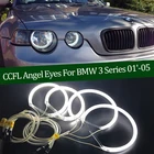 Высокое качество CCFL ангельские глазки комплект Теплый Белый Halo Кольцо для BMW 3 серии E46 Compact 2001 2002 2003 2004 2005 Demon Eye